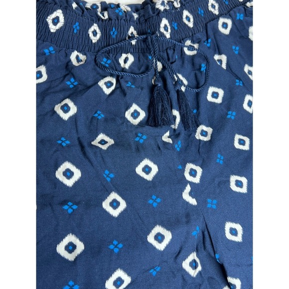 TERRA & SKY Blue Geo Print Crop Pants Wide Leg Relaxed Fit 16-18 NWT Women's 1X - Picture 6 of 9